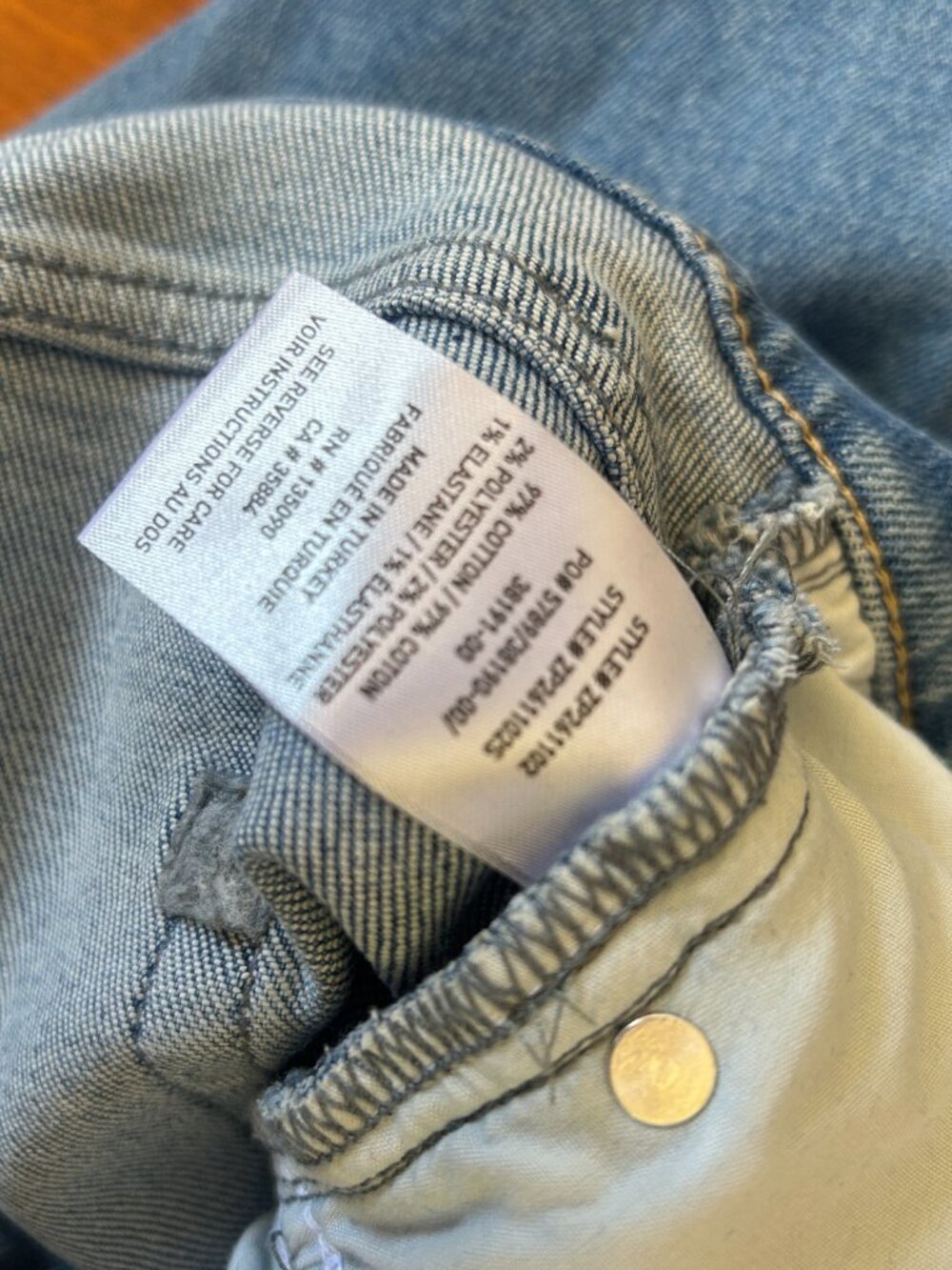 Z Supply High Rise Wide Leg Jeans Light Wash Denim Size 30 - Picture 6 of 6